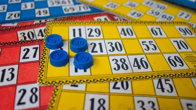 Colorful bingo balls in a cage drum, an alternative to bingo daubers
