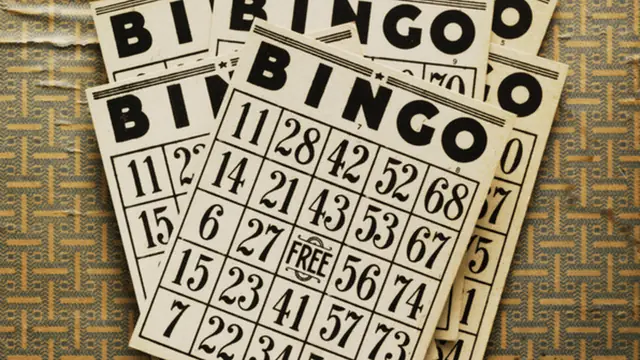 Players at long tables during a bingo night
