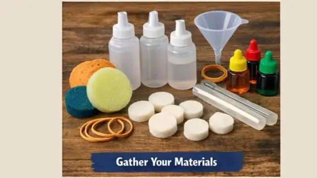 Preparing a bottle to make a homemade bingo dauber